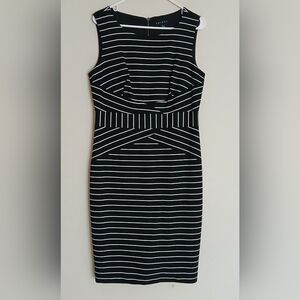 Tribal Sleeveless Black and White Striped Dress sz10/L